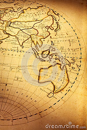 Old World Map Stock Photo