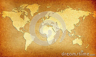 Old World Map Stock Photo