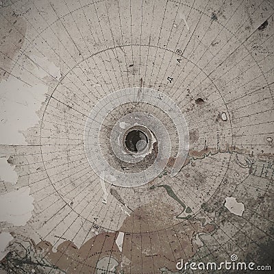 Old world map, south pole abstract Stock Photo