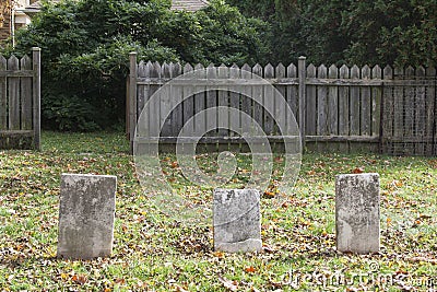 Old Worn Nameless Graves Stock Photo