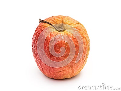 Old wrinkled Apple Stock Photo