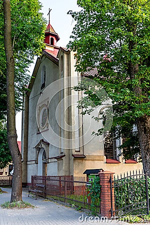 Old XIII-century chapel dedicated to Saint Anthony of Padua Antoni Padewski in Milowka, Poland. Editorial Stock Photo