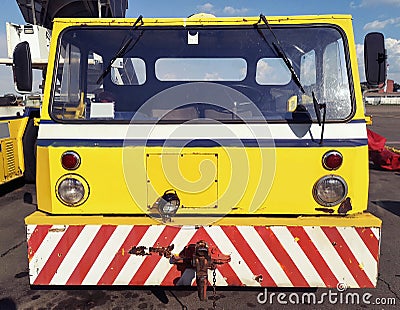 Old Aircraft Towing Tractor Stock Photo