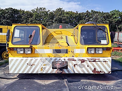 Old Aircraft Towing Tractor Stock Photo