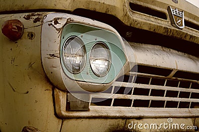 Old Yellow Car Editorial Stock Photo