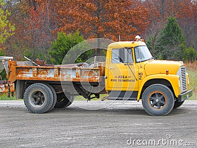 Old Yellow Truck Stock Photo