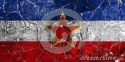 Old Yugoslavia grunge background flag Stock Photo