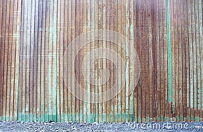Old Zinc rust fence Stock Photo