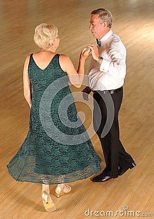 Older Couple at Formal Dance Stock Photo
