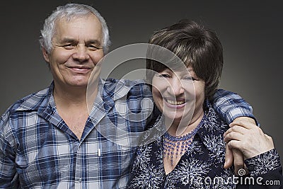 Older couple - smiling seniors Stock Photo