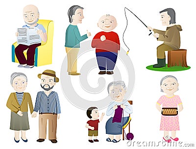 Older people Vector Illustration