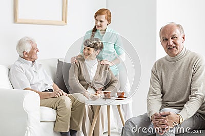 Older people in nursing home Stock Photo