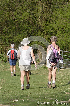 Older people walking Stock Photo