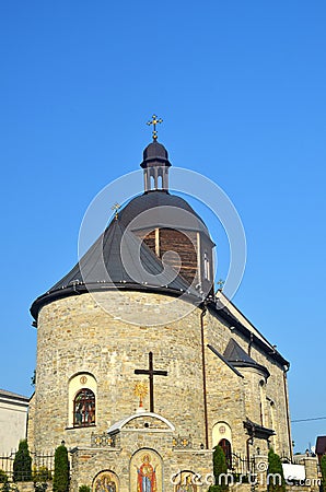 The oldest medieval orthodox church in Kamianets-Podylskiy city, Ukraine Stock Photo