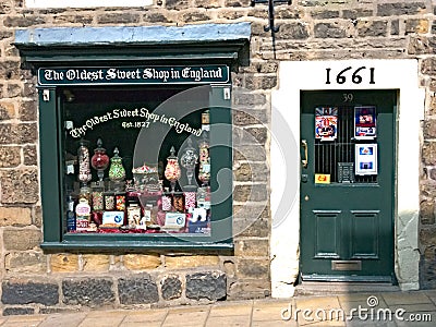 Oldest Sweet Shop in England, Pateley Bridge, UK Editorial Stock Photo