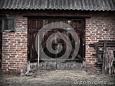 Enter of oldfasion ukrainian bark Stock Photo