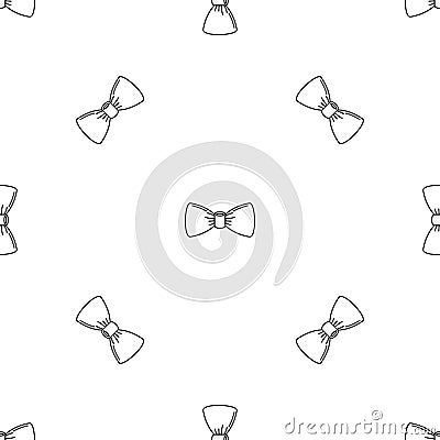 Oldfashion bow tie pattern seamless vector Vector Illustration