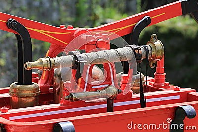 Oldfashion firemans equipment Stock Photo