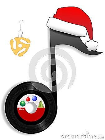 Oldies Note for Holiday Christmas Music 1 Vector Illustration