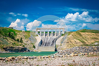 Oldman river Dam Stock Photo