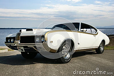 1969 Oldsmobile Cutlass Hurst/Olds Muscle Car Editorial Stock Photo