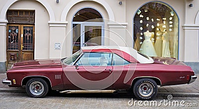 Oldsmobile Delta 88 parked in Cracow Poland Editorial Stock Photo