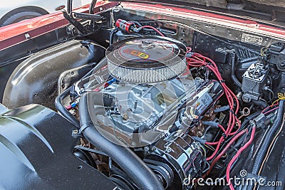 Oldsmobile 442 Engine Editorial Stock Photo