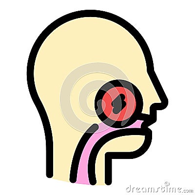 Olfactory system icon color outline vector Stock Photo