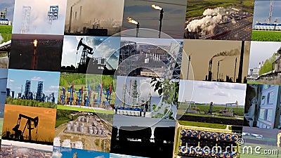 Olie en gas de industriecollage 4K Olie en gas de industriecollage 4K