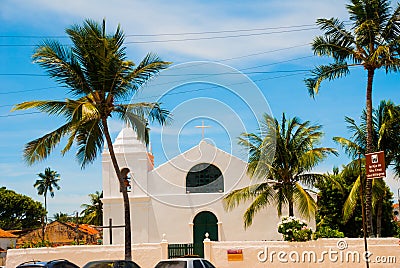 OLINDA, PERNAMBUCO, BRAZIL: Old beautiful Catholic Church in Olinda. Olinda is a colonial town on Brazil s northeast coast Editorial Stock Photo