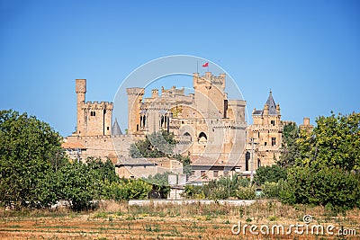 Olite medieval castle in Navarra Stock Photo