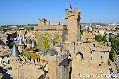 Olite Medieval Castle Navarra Spain Stock Photo