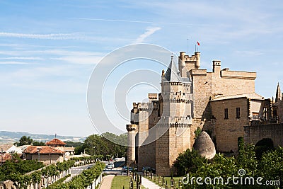 Olite's Castle in Navarra Stock Photo