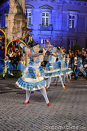 Lisbon Old Neighbourhoods Festivities - Olivais Popular Parade Editorial Stock Photo