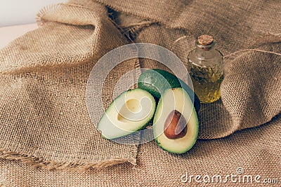 Olive oil and avocado for keto diet Stock Photo