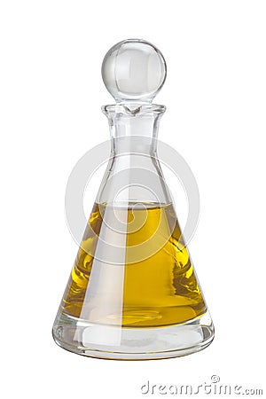 Olive Oil Cruet (with clipping path) Stock Photo