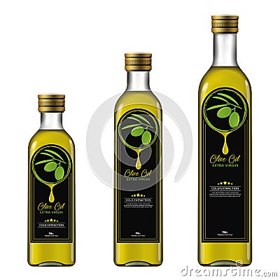 Olive Oil Extra Virgin. Bottle Mock-up Stock Photo