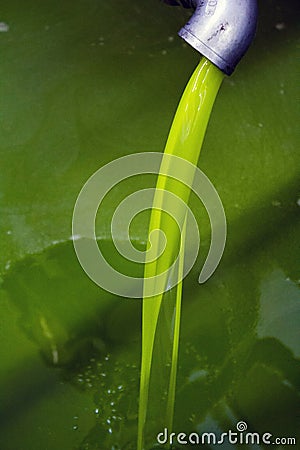 Olive oil extraction in Greece Stock Photo