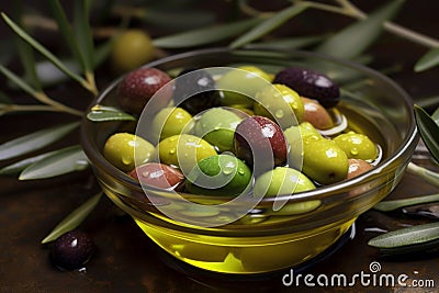 Olive Oil Production and Extraction Process. Olive Harvest. Cartoon Illustration