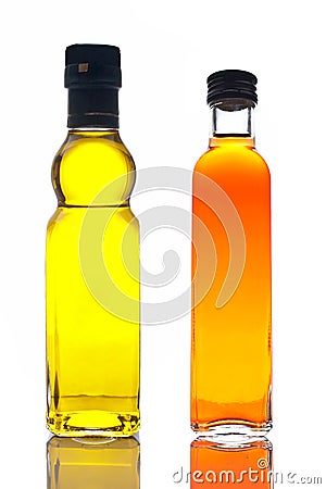 Olive oil and vinegar Stock Photo