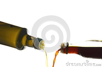 Olive oil and vinegar Stock Photo