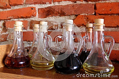 Olive oil and vinegar Stock Photo