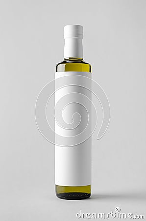 Olive / Sunflower / Sesame Oil Bottle Mock-Up - Blank Label Stock Photo