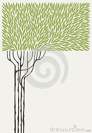 Olive tree Vector Illustration