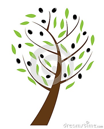 Olive tree Vector Illustration