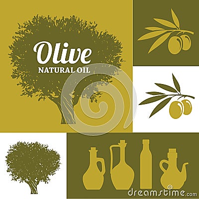 Olive tree Vector Illustration