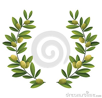 Olive wreath Vector Illustration