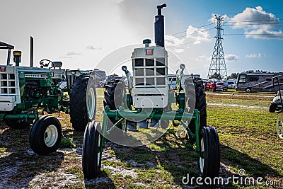 1966 Oliver 1650 LP High Crop Tractor Editorial Stock Photo