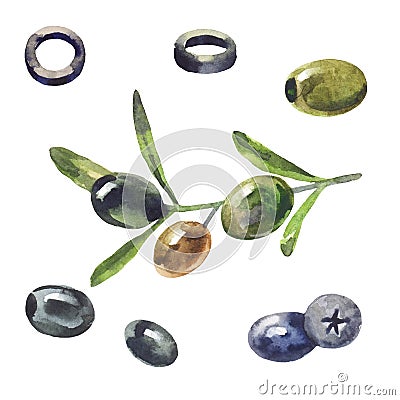 Olives, black olives Stock Photo