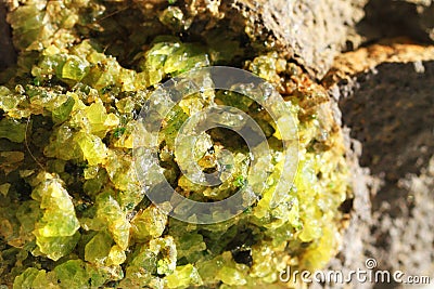 olivine mineral texture Stock Photo